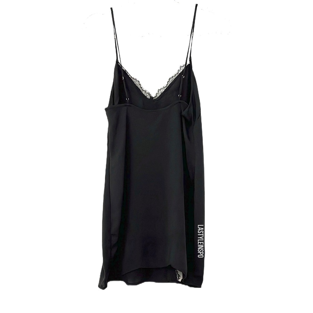 UO Urban Outfitters Out From Under Satin Laced Slip Black Size XS - Picture 2 of 4